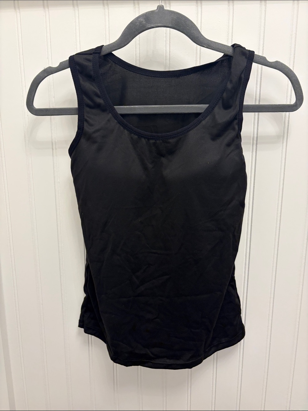 Black Women's Sleeveless Tank Top with built in bra
